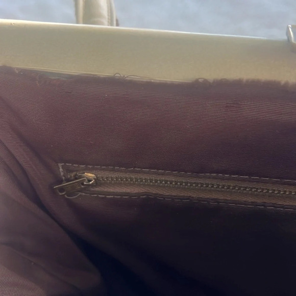 Vintage 1950’s Tapestry Carpet Bag Intricate Floral Pattern Needlepoint Handbag - Picture 9 of 15